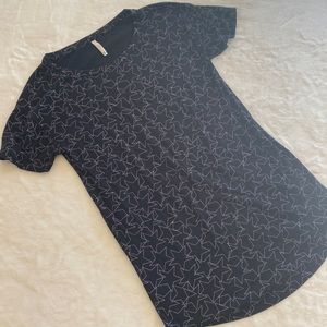 Black star printed T-shirt dress